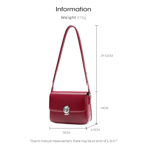 Image of LA FESTIN Genuine Leather Purse for Women Designer Shoulder Handbag Daliy