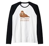 just a girl who loves walruses maglia con maniche raglan