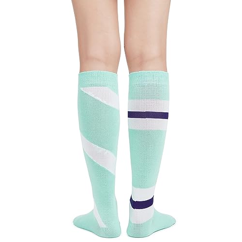 Image of Century Star Knee High Socks for Women Long Tube Socks with Stripes | Soft, Skin Friendly And Stretchy, Vibrant Colors Perfect For Daily Wear, Sports, Halloween And Christmas