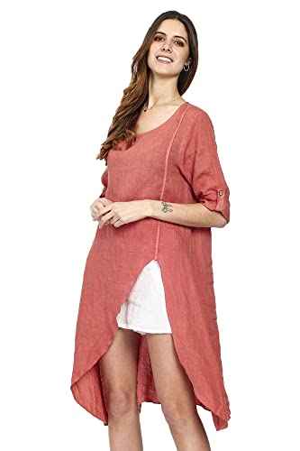 Robe décontractée femme XL rouille coupe fluide vêtement automne tendance