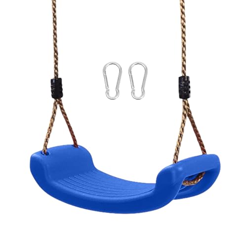 Swing Seat for Kids - Children's Tree Swing Seat | Outdoor Anti-Slip Swing Seat | Swing Board | 2pcs PE Ropes | Hooks | Parent-Child Interactive Toy High Adjustable Rope Easy Mount for Kindergarten