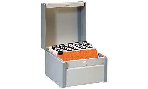 Preisvergleich Produktbild REXEL 3410300 Karteikasten, DIN A6 hoch, grau lackiert