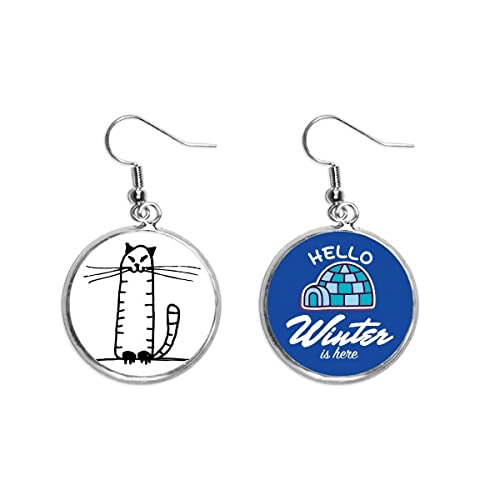 Pendientes de gato con rayas negras para lucir en tus cenas de invierno