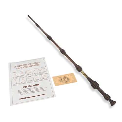 Image of FUSKED Magical Wizard Wand with Authentic Details for Kids Unisex Party Costume Christmas Cosplay Accessory, Magical Costume Theme Party (Dumbledore Wand)