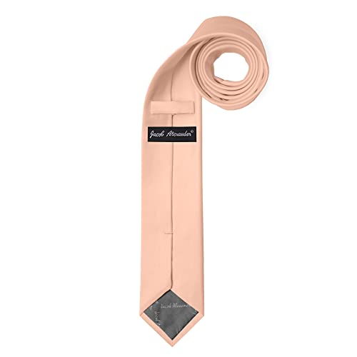 Image of Jacob Alexander Men's Skinny Width 2 inch Solid Color Tie