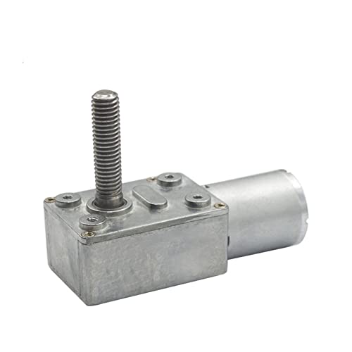 Motor de engranaje de tornillo sin fin de bloqueo automático, Motor de accionamiento lineal con eje de tornillo de salida de 8mm x 33mm, 6v CC, 12v, 24v, 2RPM a 150 RPM, motorreductores de tornillo de