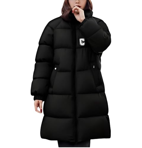 Manteau long en duvet alternatif vêtement d'extérieur chaud avec capuche