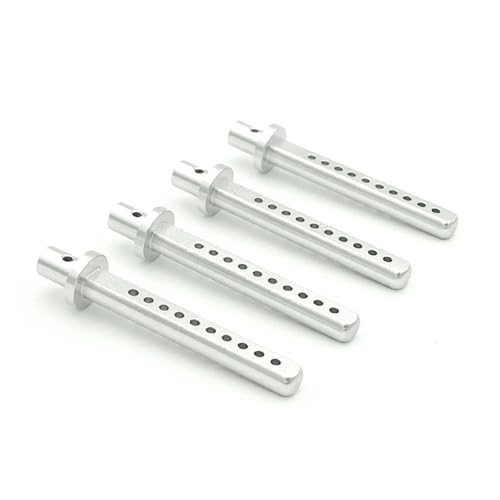 1/10 RC Crawler Car Axial SCX10 90021 90022 90028 Upgrade Parts 4PCS RC Car Shell Column Mounts Metal Body Shell Post Holder(Silver)