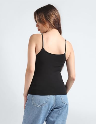 Calvin Klein Damen Tank Top Monologo Strappy Slim Fit, Schwarz (Ck Black), XXL 5