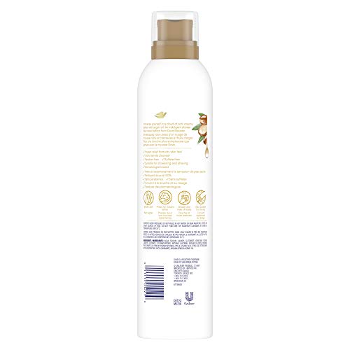 Dove Body Wash Mousse with Argan Oil Effectively Washes Away Bacteria While Nourishing Your Skin 10.3 oz