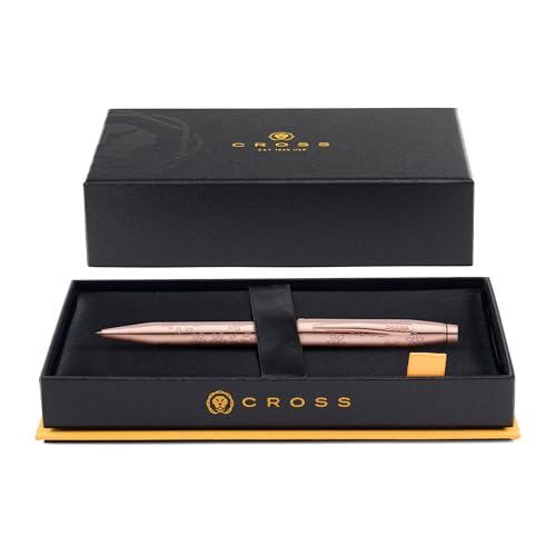 Image of Cross Century II Sakura Collection Rose Gold Plated Refillable Ballpoint Pen - Medium Point, Black Ink, Presented in a Luxury Gift Box