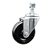 Hard Rubber Swivel Threaded Stem Caster w/4" x 1.25" Black Wheel and 12MM Metric Stem - 300 lbs Capacity/Caster - Service Caster Brand