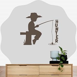 Vinilo decorativo de pared Little Boy Fishing 2300 miniatura 3