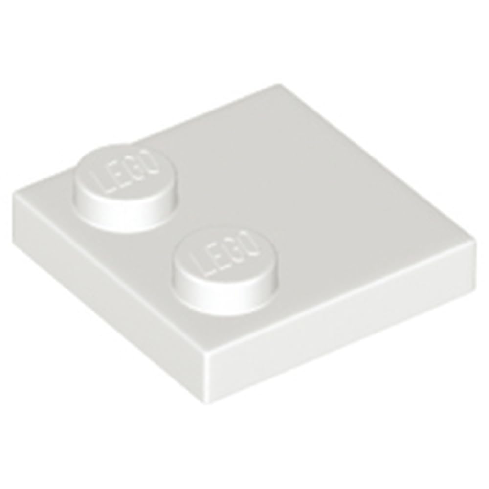 LEGO Tile 2 x 2, Modified with Studs on Edge, Part 33909, Part 33909, Choose Your Colour (White, 50, count) — image 1
