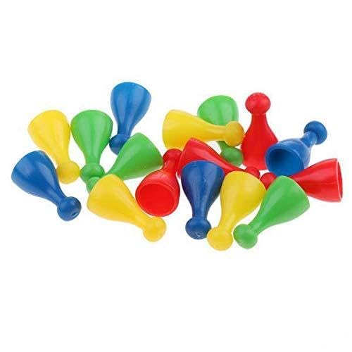 ATORSE 64 Pieces Plastic Chess Pawn Pieces Board Card Game Halma Parts Accessories-image-11