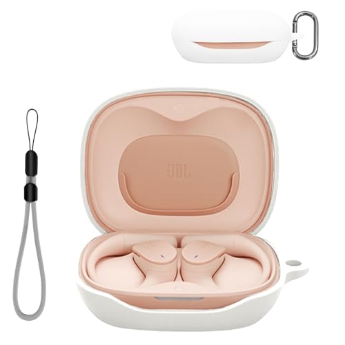 JBL SENSE LITE 用 ケース カバー【YANMONGI】ワイヤレス イヤーホン 保護カバー シリコン ーチェーン付き 充電ケース 可視LEDライト 耐衝撃 落下防止 防水 防塵 指紋防止 キズ防止 充電便利 JBL Sense Lite 対応(