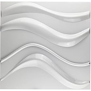 MADG 3D Textuur Wandpaneel, 3D Wandpaneel Decoratieve Tegels, PVC Kleine Golf Muursticker, Eco Muurbekleding Behang voor…