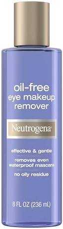 Neutrogena Gentle Oil-Free Eye Makeup Remover & Cleanser for Sensitive Eyes, Non-Greasy Makeup Remover, Remove