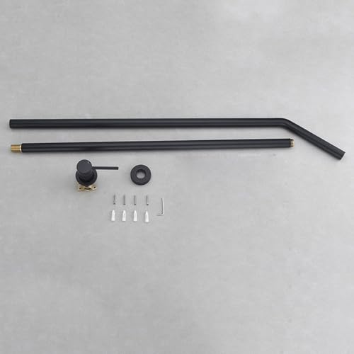 Robinet encastré plafond mural chaud froid noir pour douche spa