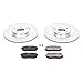 Power Stop K3057 Front Z23 Carbon Fiber Brake Pads with Drilled & Slotted Brake Rotors Kit For Ford Edge 2007-2014, Lincoln MKX 2007-2015 [Model Specific]