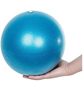 Small Exercise Ball Anti-Burst Non-Slip Stability 9 Inch with Inflatable Straw Mini Pilates Balls...