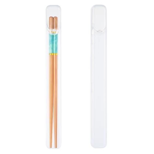 2 PCS Chopsticks Storage Case, Plastic Utensil Holder with Side Opening Lightweight Chopstick Storage Container Portable Carrying Holder for Chopsticks Easy to Clean Travel Chopstick Box for Reusable
