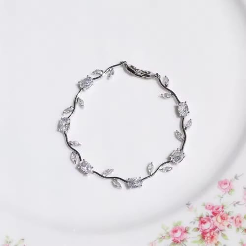 Image of SALTY Tulip Bracelet for Women Anti Tarnish | Fancy Floral Bracelet | Jewellery Gifts | Hand Band | Fashion Accessories for Girls | Minimal Jewelry Design | Gift for Rakhi | Gift for Diwali, Christmas, Marriage, Birthday