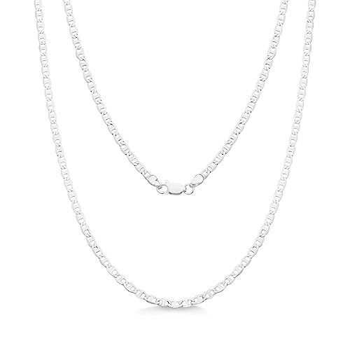 AMENNA, Conjunto Piastrine 3mm Corrente 70cm e Pulseira Masculina Prata 925