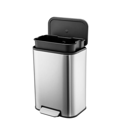 Papelera Garvee de Acero Inoxidable 3.2 gal con Tapa