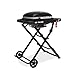Weber Traveler Compact Gasgrill (2026) / Tragbares klappbares Design mit Rädern, Automatische Deckelarretierung und Deckelthermometer, 1 Brenner, 81 cm breit, 52 x 36 cm Grillfläche, Schwarz
