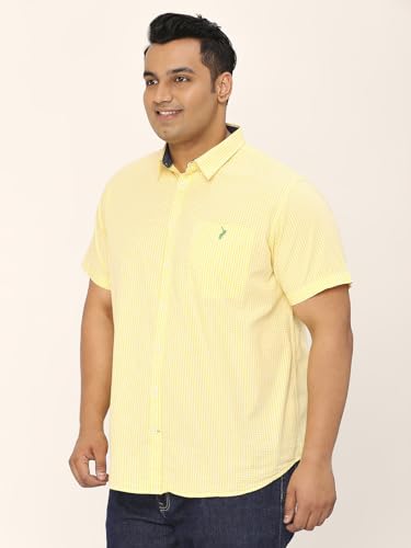 Image of Thomas Scott Mens | Half Sleeve | Checks | Regular Fit Plus Size | 100% Cotton | Spread Collar | Casual Shirts