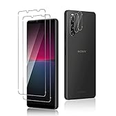 Funrae [2+2 Pièces Verre Trempé pour Sony Xperia 10 IV 5G + Caméra Arrière Protecteur, [9H Dureté] Sans Bulles, Anti-Rayures, HD Ultra Résistant Film Protection écran Vitre Trempé - Transparent
