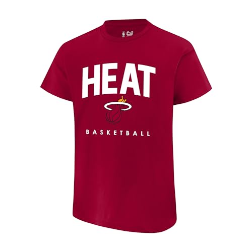 Ultra Game Men's NBA Official Teamster Short Sleeve T-Shirt, Miami Heat, Team Color, Medium