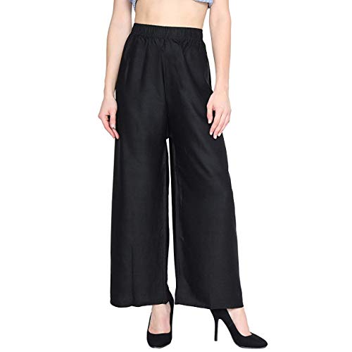 Delisa Indian Readymade Casual Rayon Soft Material Palazzo Pants for Women