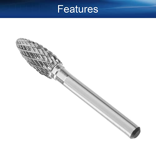 Fresa rotativa Auniwaig 10mm doble corte, forma ovalada dentada miniatura 3