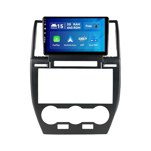 SXAUTO Android 15 Autoradio Per Land Rover Freelander 2 (2007-2012) GPS Navigation - Senza fili Carplay Android Auto - Telecamera - DAB Volante Split-Screen Dual-Band WIFI Bluetooth - 2 Din 9 Pollici