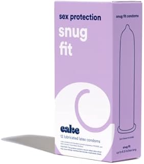 Hello Cake Snug Condoms, Lubricated Natural Latex. Snugger Fit for Max Comfort. Condoms for Men for a Tailored Fit, BPA Free, Fragrance-Free, Glycerin Free – 12 Count