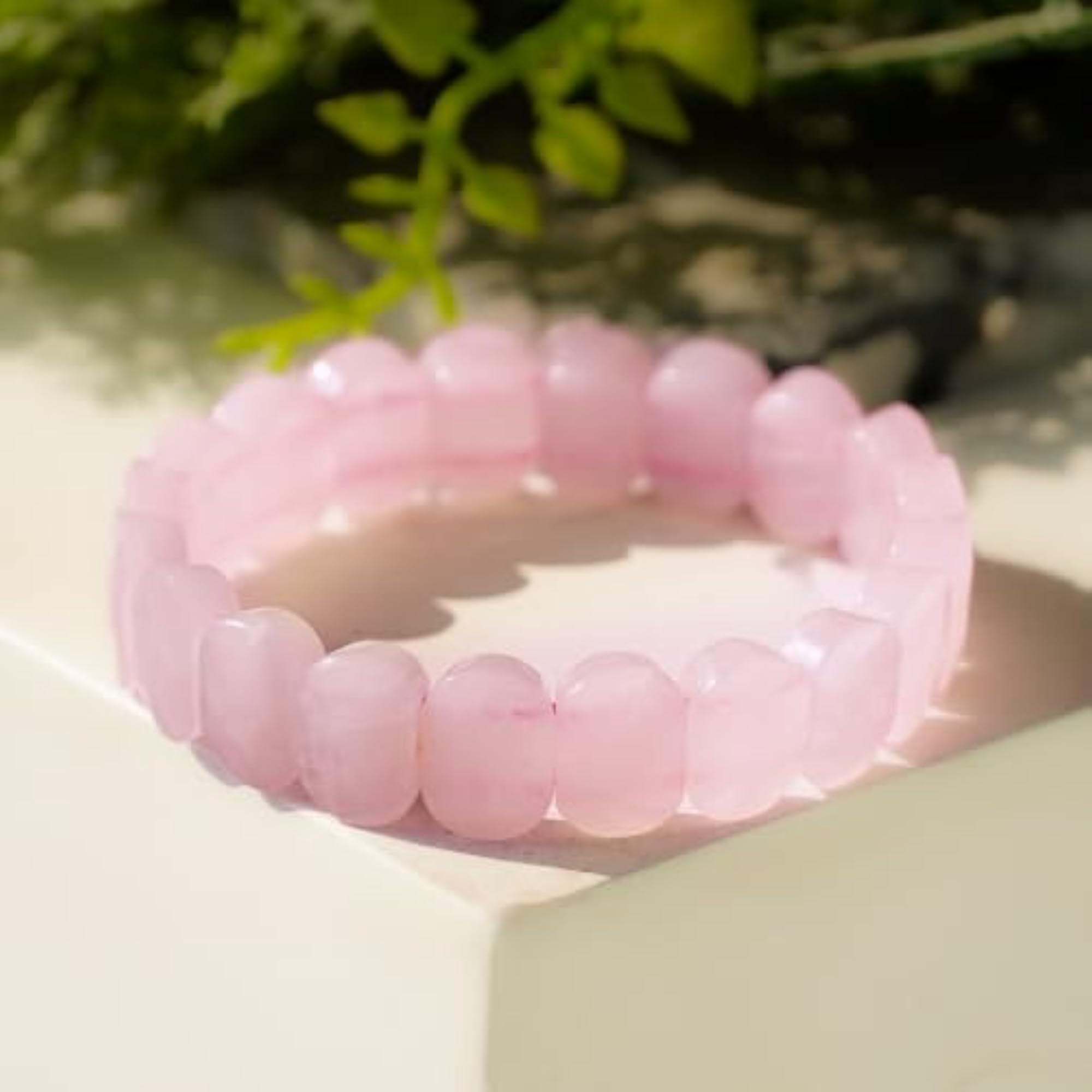 Rose Quartz Love Heritage Band, 2.8 Inches