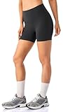Lavento Women's All Day Soft Biker Shorts 5 Inch - High Waisted Workout Gym Running Yoga Short (Dark Gray, 6)