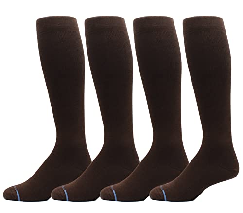 Image of 4 Pairs Mens Dr. Motion 8-15 Mmhg Graduated Support Mild Compression Knee High Socks
