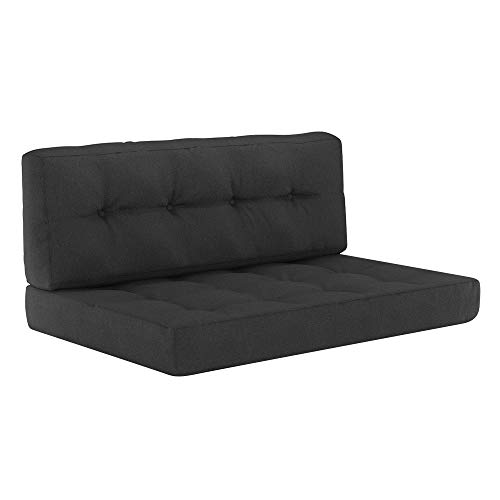 Palettenkissen Palettensofa Palettenpolster Kissen Sofa Polster Indoor Outdoor Sitz+Rückenkissen Anthrazit - 7