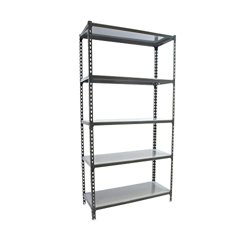 Étagère anthracite 5 tablettes acier robuste meuble de rangement charge lourde