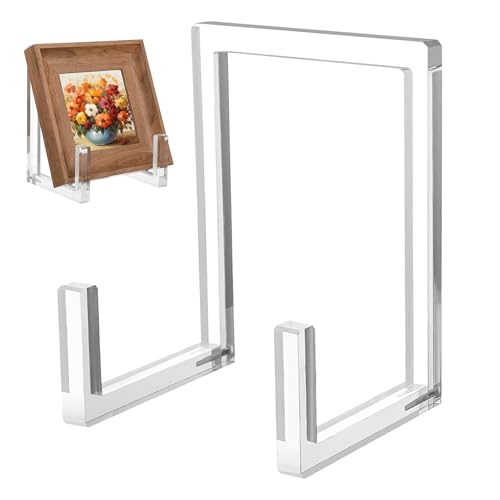 Espositore per piatti, espositore per opere d'arte, 20 x 15 cm, supporto in acrilico multifunzionale decorativo per libri, cartoline, opere d'arte, casa, piatti