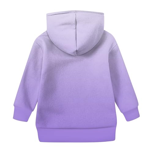 Cute Hoodies for Girls Oversized Long Sleeve Gradient Neon Sweatshirt Kids Casual Pullover with Pocket Preppy Clothes4