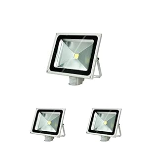 ECD Germany 2 stuks LED schijnwerper buiten 50W met bewegingsmelder – 6000K koud wit – waterdicht IP65…