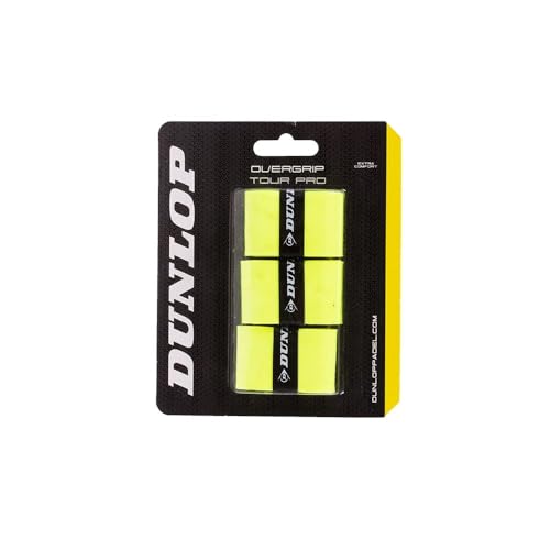 Dunlop Tour Pro Padel Overgrip, Yellow (3-pack)