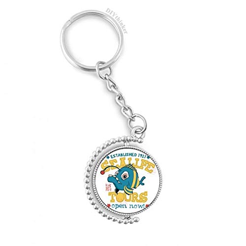 Porte-clés poisson bleu lanterne jaune, une idée cadeau originale et utile de 3,5 pouces