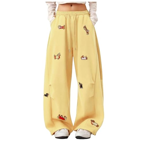 Pantalon jogging femme coton stretch avec taille élastique confort et coupe droite