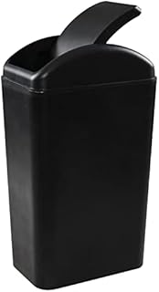 Ordate 14 L Swing Top kitchen bin, Trash Bin with Swing Lid, Black
