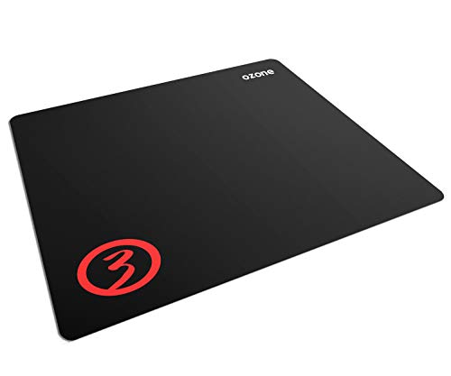 Alfombrilla Gaming Ozone Ground Level L - Diseño Gamer - Tamaño Grande - Ergonomica, Superficie Tela Suave, Base de Goma, Antideslizante, Negro